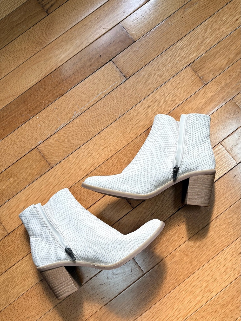 Target white booties - like new!